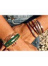 "UNE MAMIE FORMIDABLE" bracelet jonc rosé à message