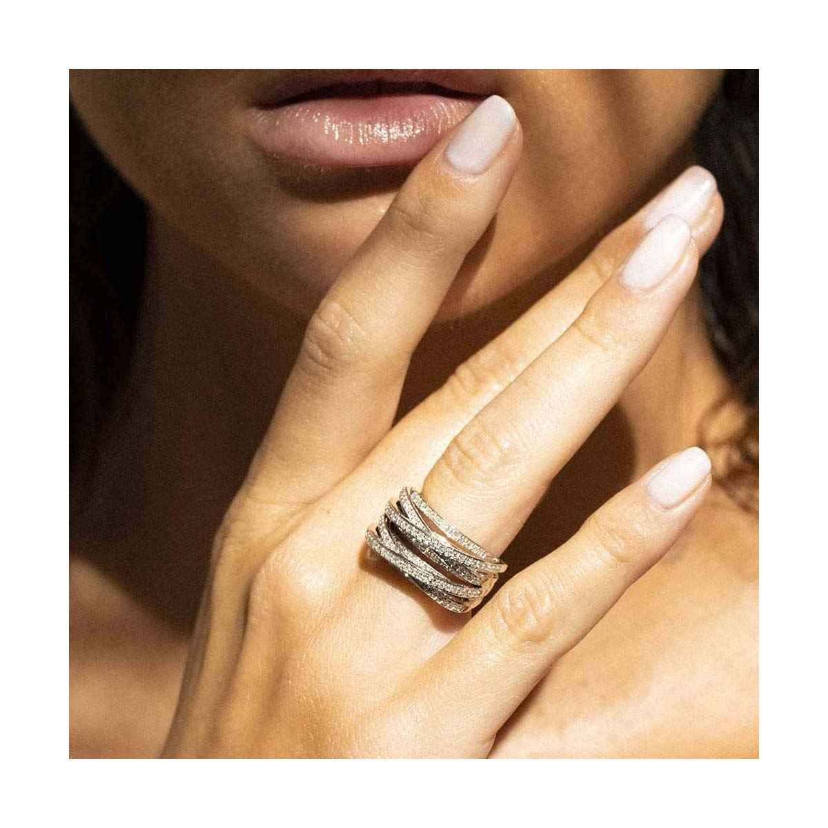 Bague "Entrelacs Candides" Or blanc et Diamants Bague "Athéna Lumineuse" Or blanc et Diamant