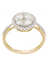 Bague "Pompadour" Or jaune et Diamants