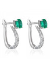 Boucles d'oreilles "Belle émeraude" Or et Diamants