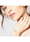 Bracelet jonc ouvert "Rosy" Lapis bleue