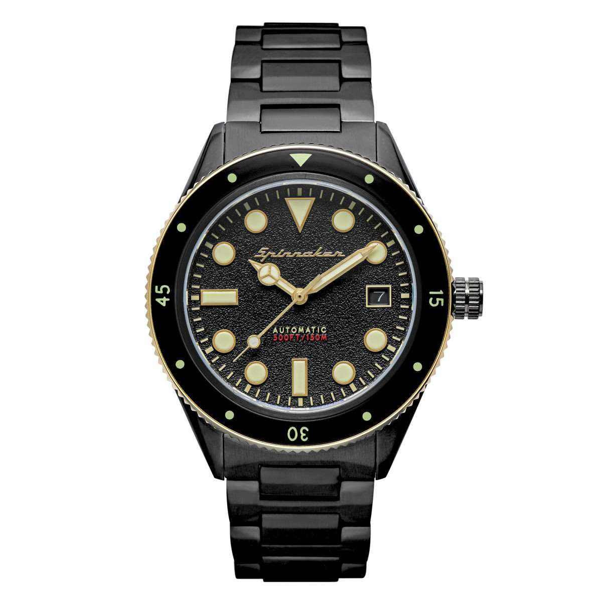 Montre Homme Spinnaker CAHILL en acier noir