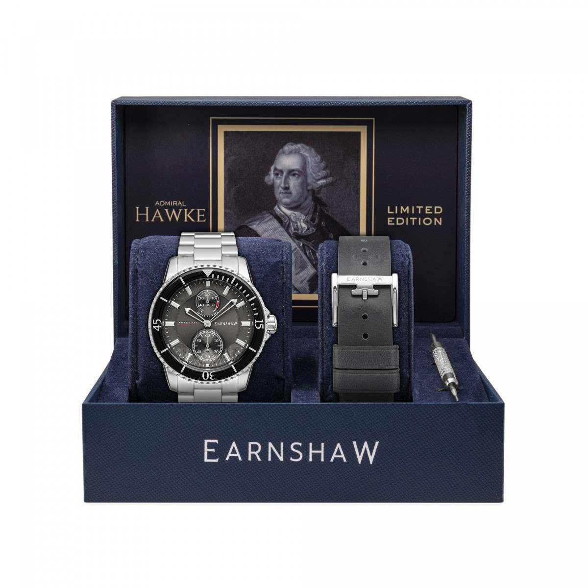 Montre Homme Earnshaw Hawke coffret ES-8118-33 Automatique Montre Homme Earnshaw Hawke coffret ES-8118-33 Automatique