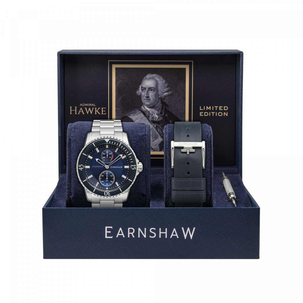 Montre Homme Earnshaw Hawke coffret ES-8118-22 Automatique