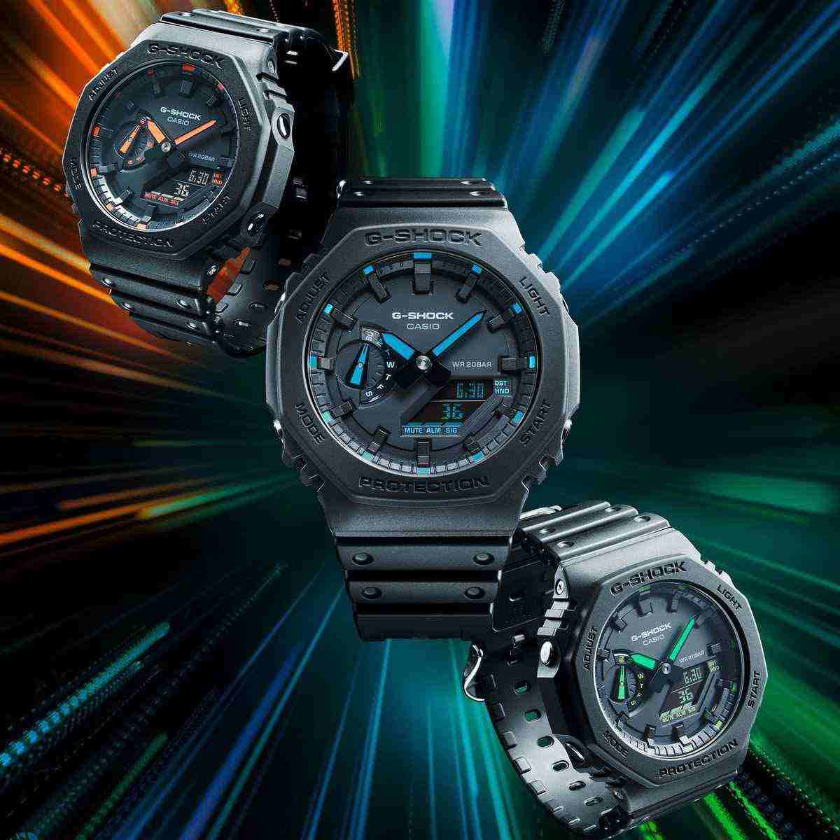 Casio G-Shock BA-130-1A2ER Orologio Analogico-digitale Al Quarzo, Quadrante Blu E Cinturino Nero, 100mt