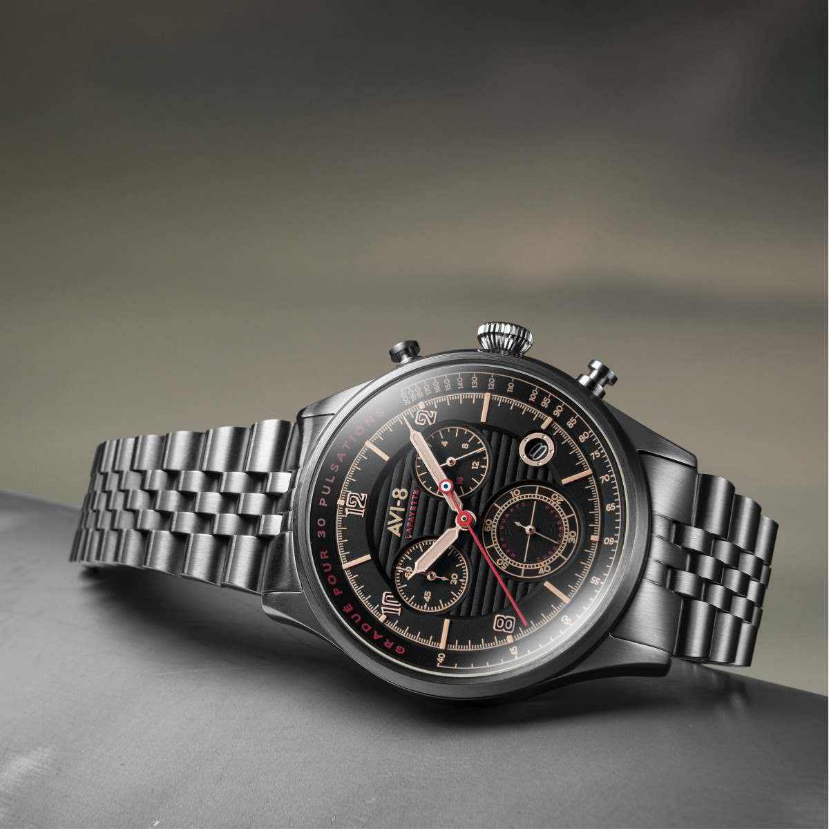 Montre AVI-8 Flyboy Lafayette - Quartz Chronographe - AV-4076-33