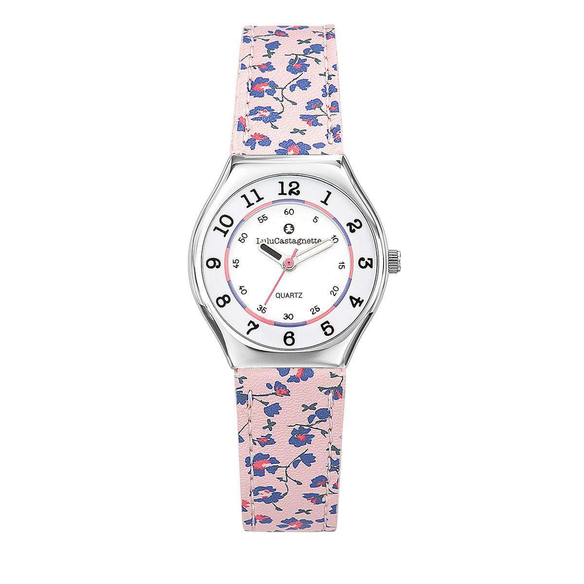 Montre Fille LuluCastagnette Mini Starbracelet rose motif liberty - 38827 Montre Fille LuluCastagnette Mini Star bracelet rose motif liberty - 38827