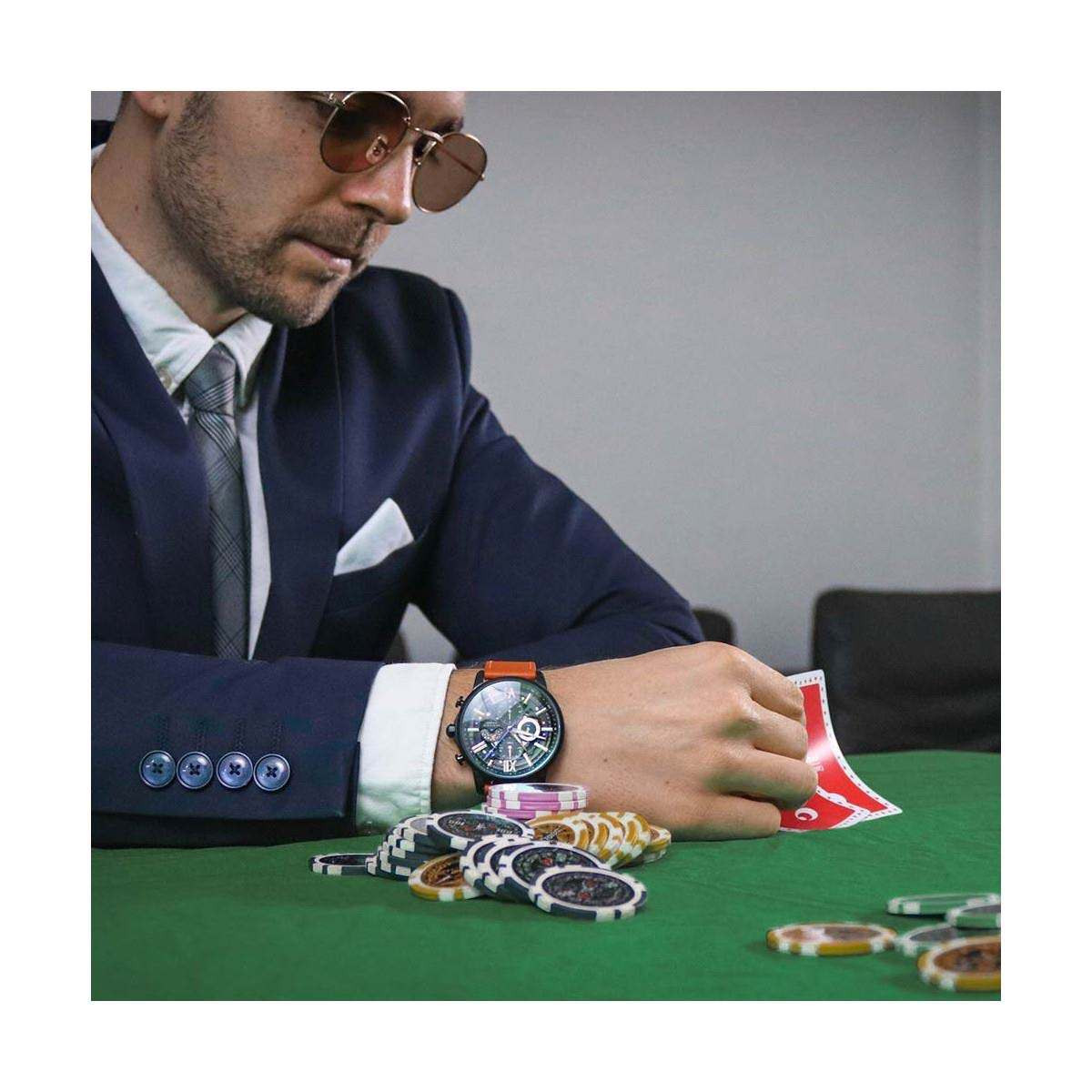 Montre Homme AriesGold Belfast Moon G 7013 BK-BK Montre Homme AriesGold Belfast Moon G 7013 BK-BK