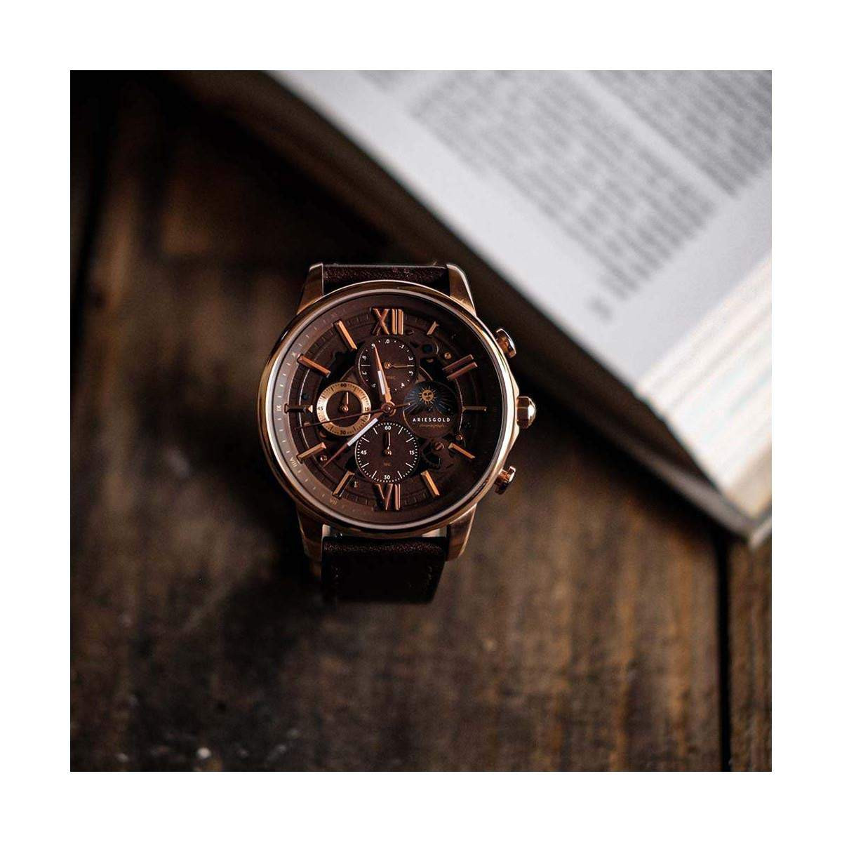 Montre Homme AriesGold Belfast Moon G 7013 RG-CF Montre Homme AriesGold Belfast Moon G 7013 RG-CF