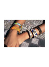 Bracelet jonc "SEVILLE" Émail mullticolore finition dorée