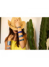 Bracelet jonc "MALAGA" Émail multicolore finition dorée