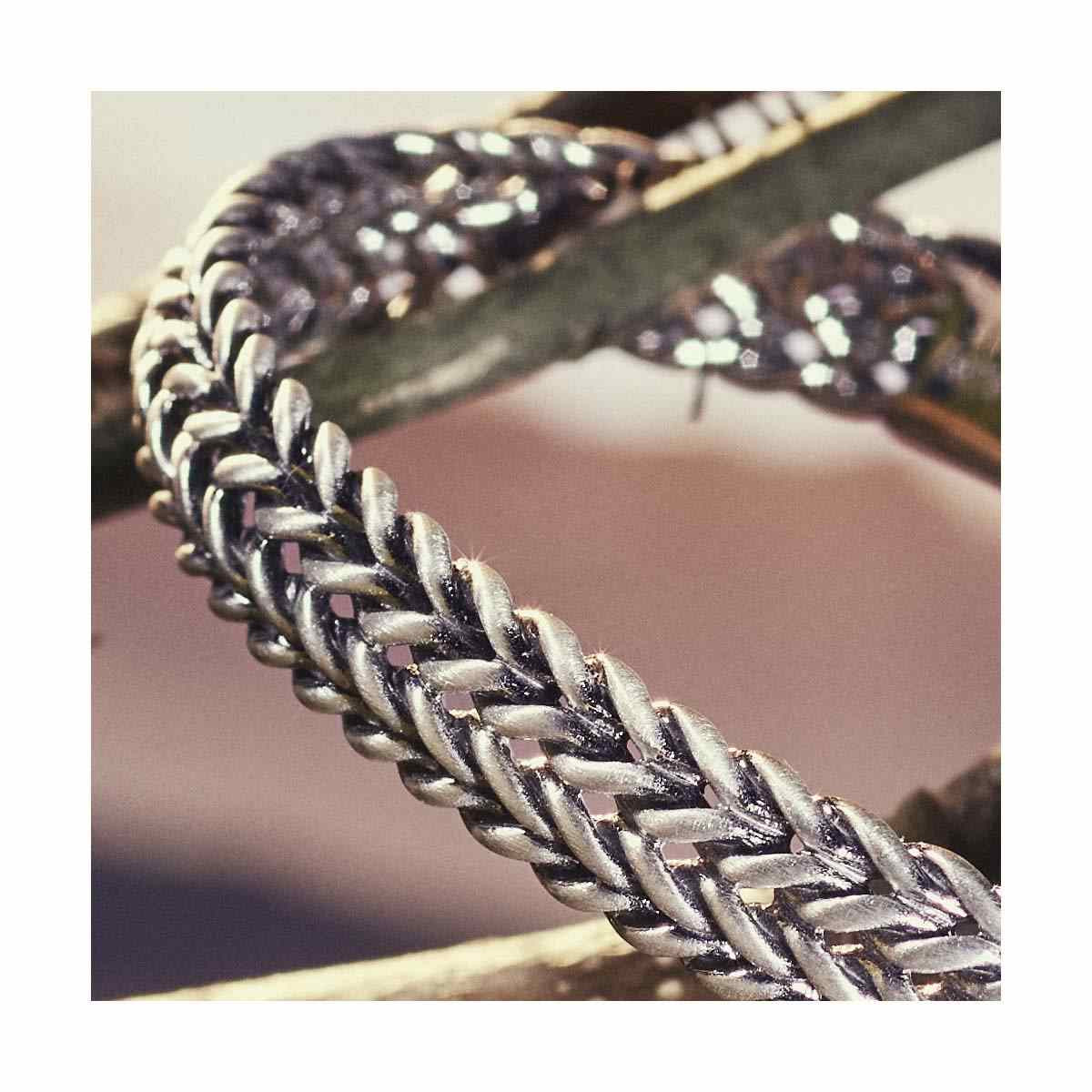 Bracelet jonc Homme AEDAN en Argent massif 925 Bracelet Homme Acier "Caelum"