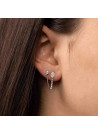 Boucle d'oreille "Princière" Or blanc