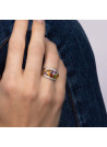 Bague "Mae" Or jaune et Pierres précieuses