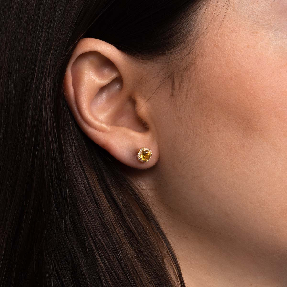 Boucles d'oreilles Or Jaune et Citrine Boucles d'oreilles "Frissonnante" Or jaune et Citrine