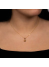 Pendentif médaille Or jaune et Citrine