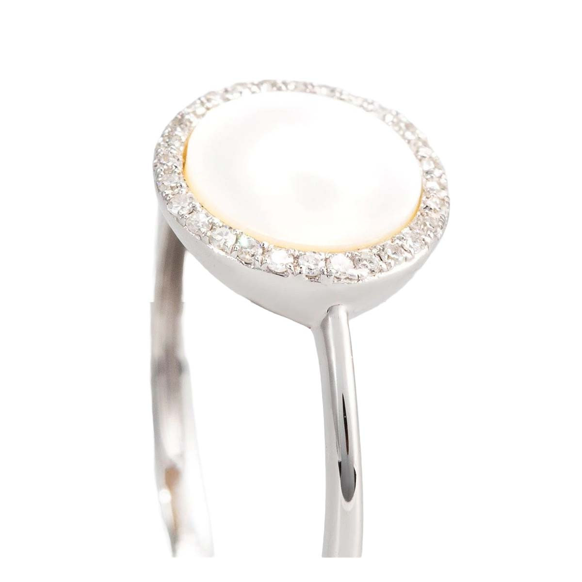 Bague "Nacre" Or blanc Diamants Bague "Nacre" Or blanc Diamants