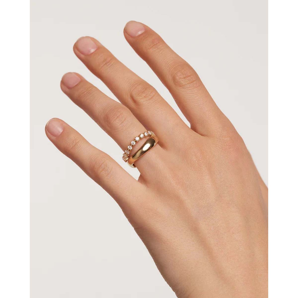 PDPAOLA Bague - Motion Gold - en argent doré PDPAOLA Bague - Motion Gold - en argent doré - AN01-463