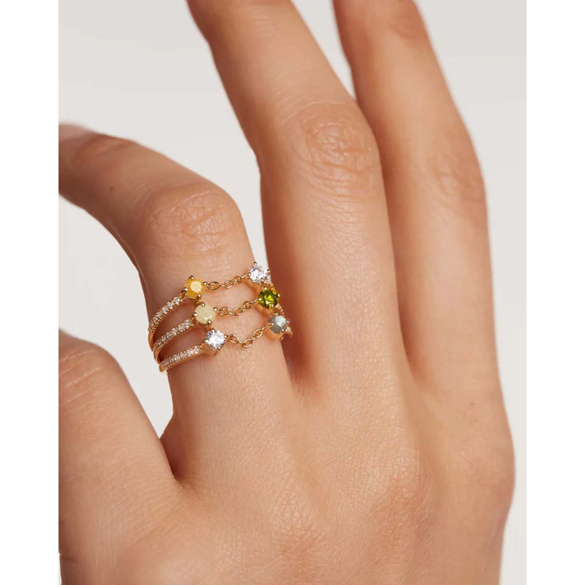 PDPAOLA Bague - Juno - en argent doré PDPAOLA Bague - Juno - en argent plaqué or - AN01-655