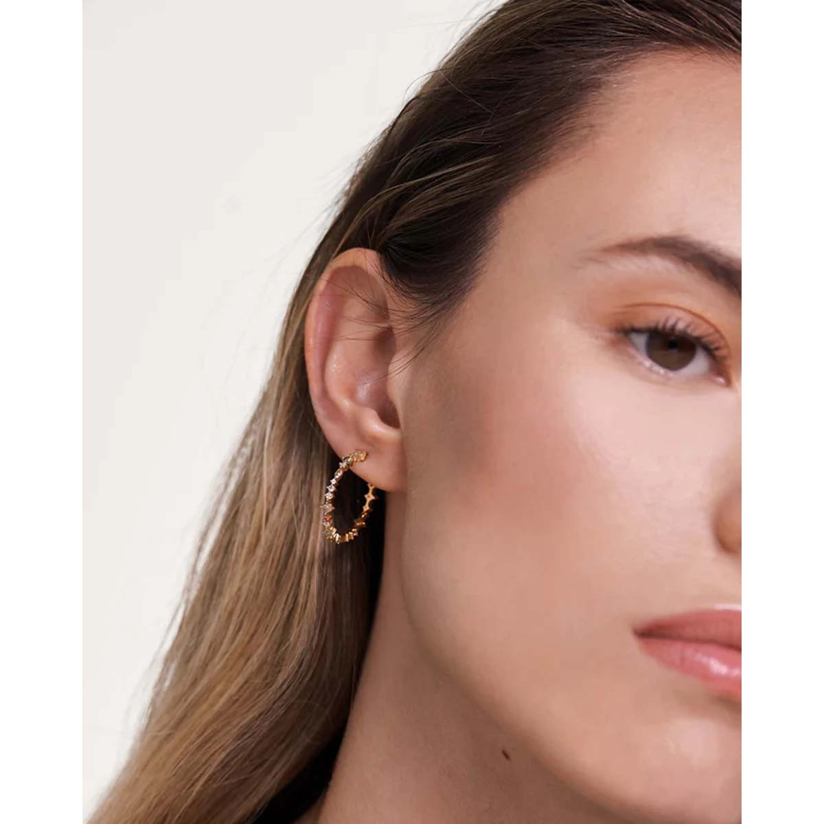 PDPAOLA Boucles d'Oreilles - Halo - en argent doré PDPAOLA Boucles d'Oreilles - Halo - en argent plaqué or - AR01-221-U
