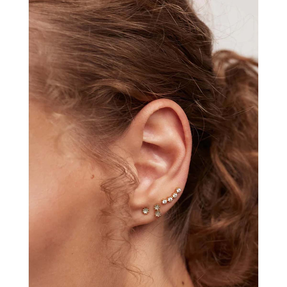 PDPAOLA Set Boucles d'Oreilles Ocean - Motion - en argent doré PDPAOLA Set Boucles d'Oreilles Ocean - Motion - en argent plaqué or - BU01-051-U