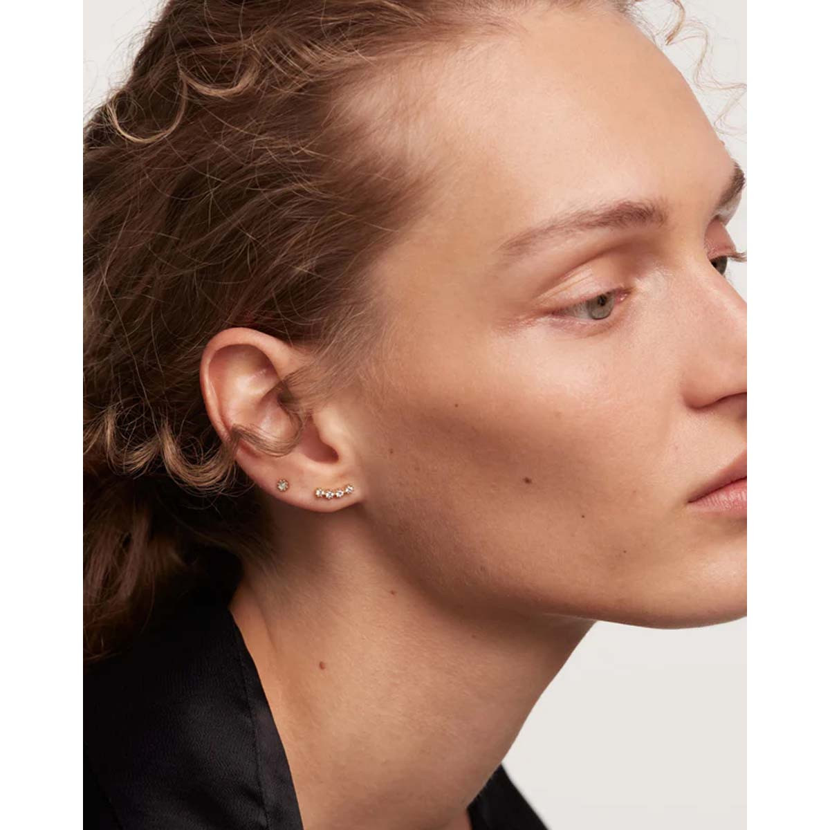 PDPAOLA Set Boucles d'Oreilles Ocean - Motion - en argent doré PDPAOLA Set Boucles d'Oreilles Ocean - Motion - en argent plaqué or - BU01-051-U