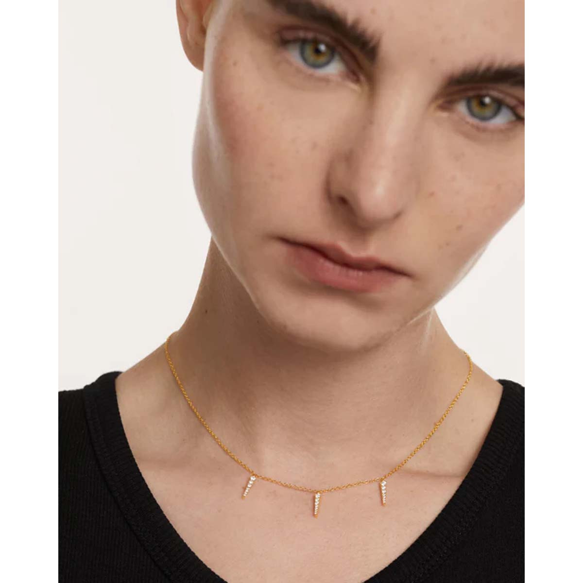 PDPAOLA Collier - Peak Supreme - en argent doré PDPAOLA Collier - Peak Supreme - en argent plaqué or - CO01-477-U