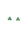 Boucles d'oreilles "Trio étincelant d'émeraude" 0,36ct/6