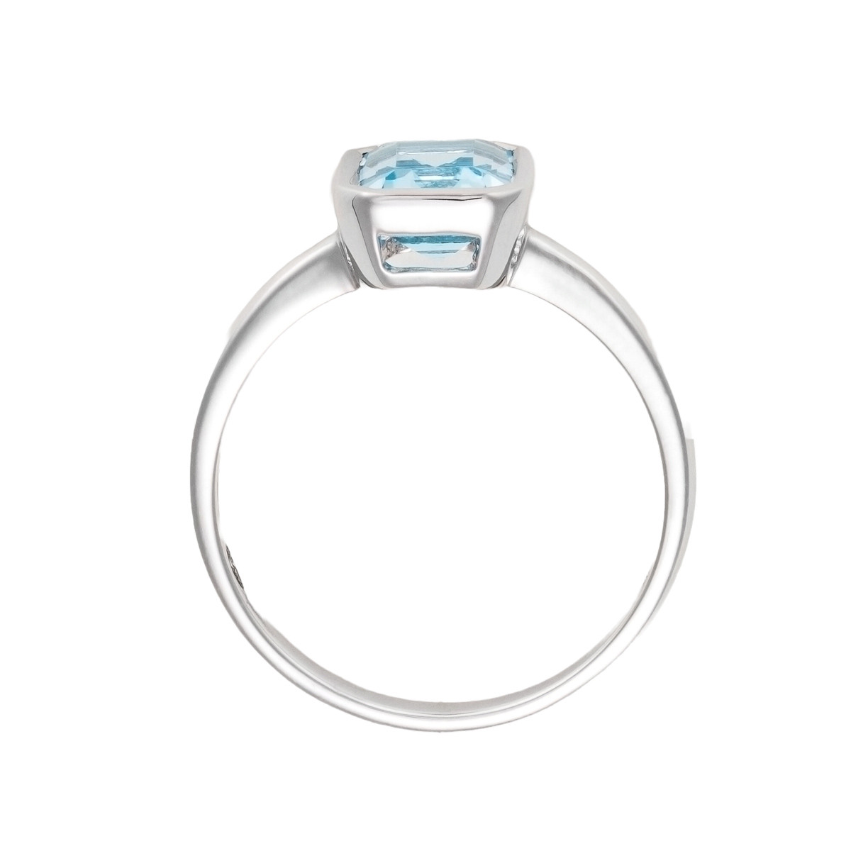 Bague " Salomé" Or blanc et Topaze