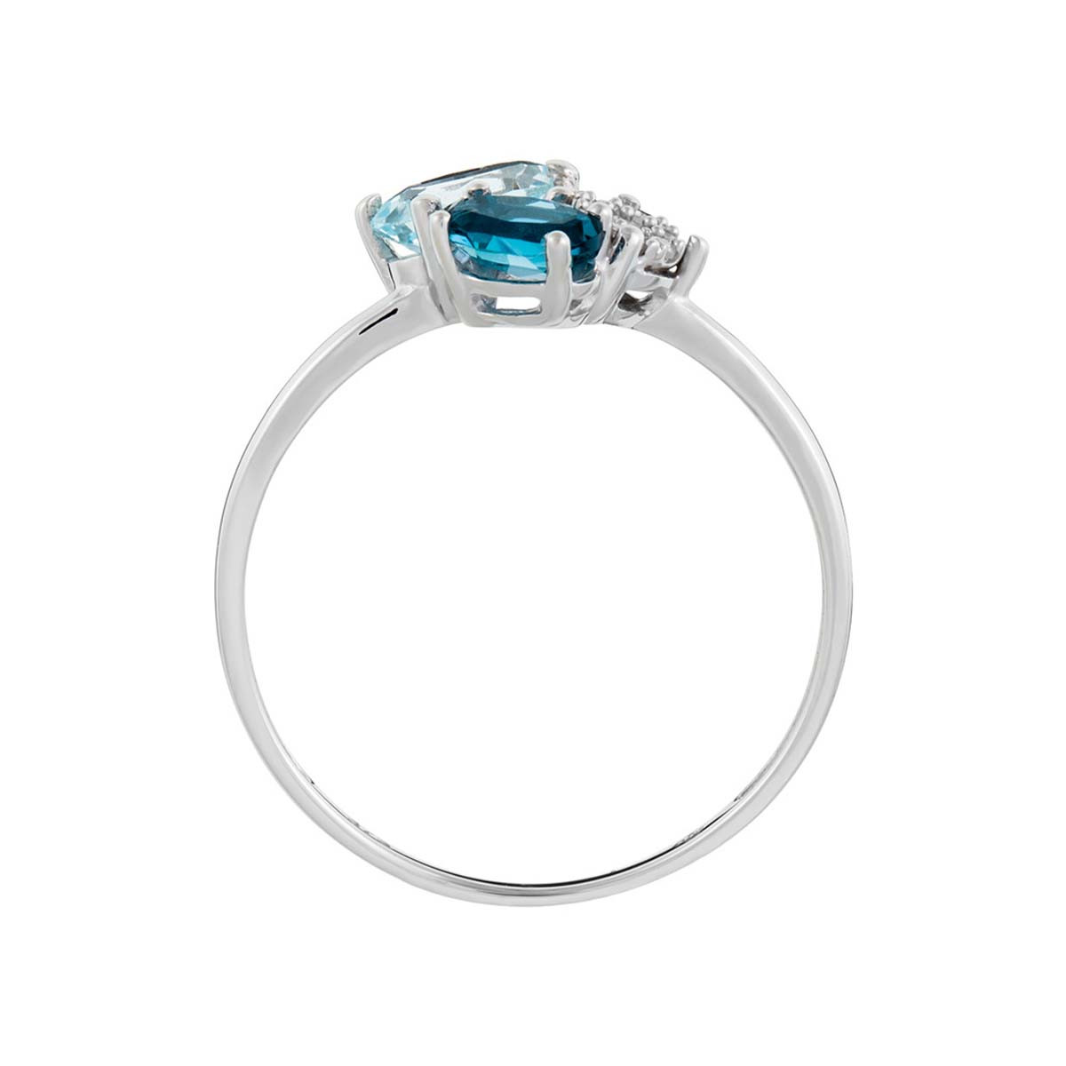 Bague "Barbara Topaze" Or blanc et Diamants Bague "Barbara Topaze" Or blanc et Diamants