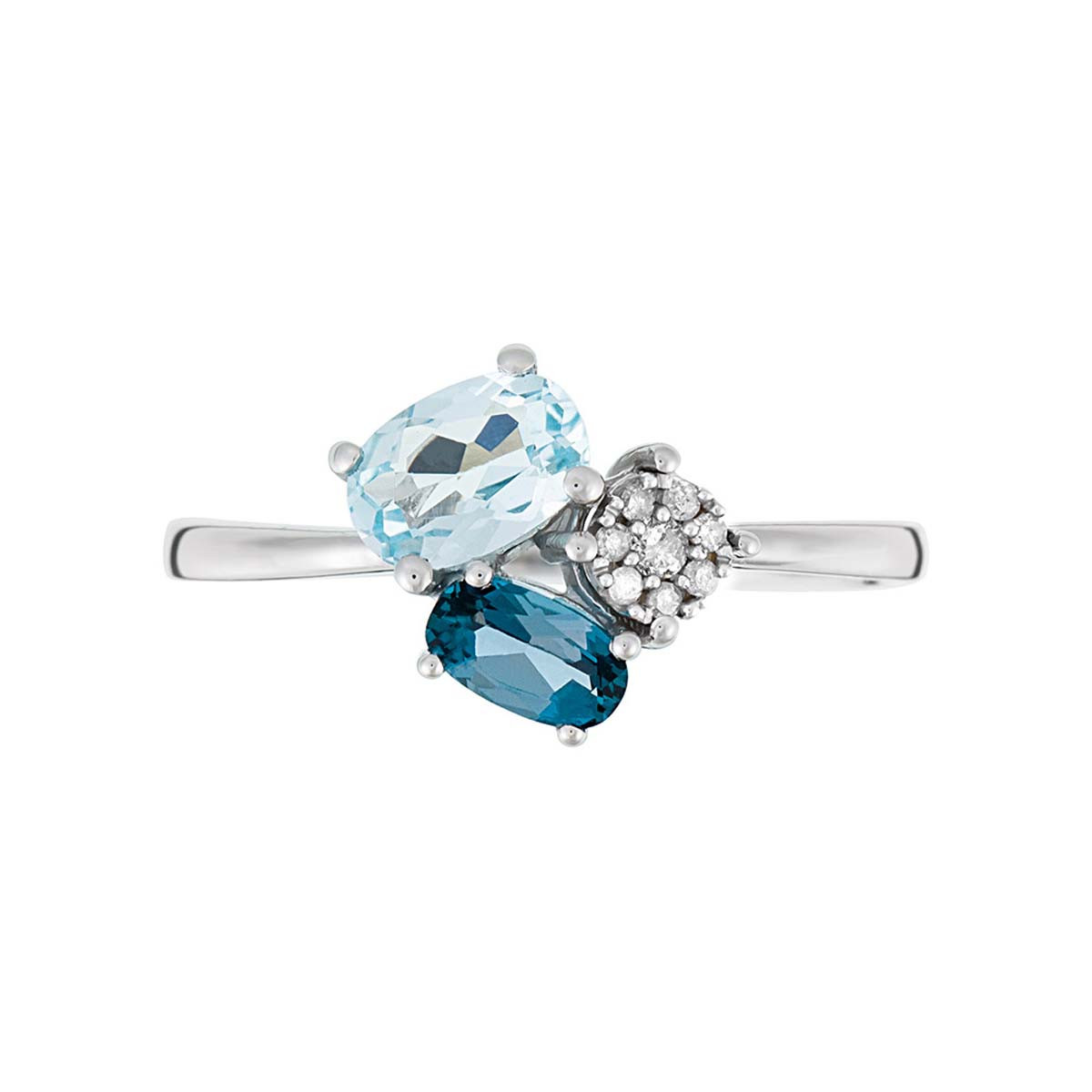 Bague "Barbara Topaze" Or blanc et Diamants Bague "Barbara Topaze" Or blanc et Diamants