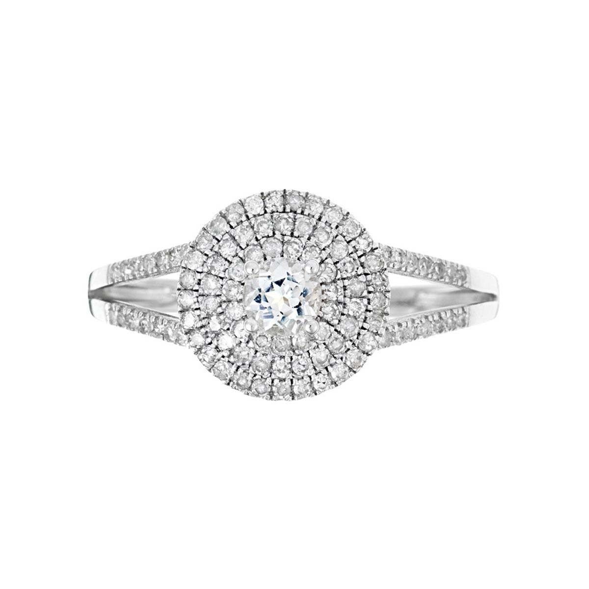 Bague "Darwin Topaze" Or blanc et Diamants Bague "Elora" Or blanc et Diamant