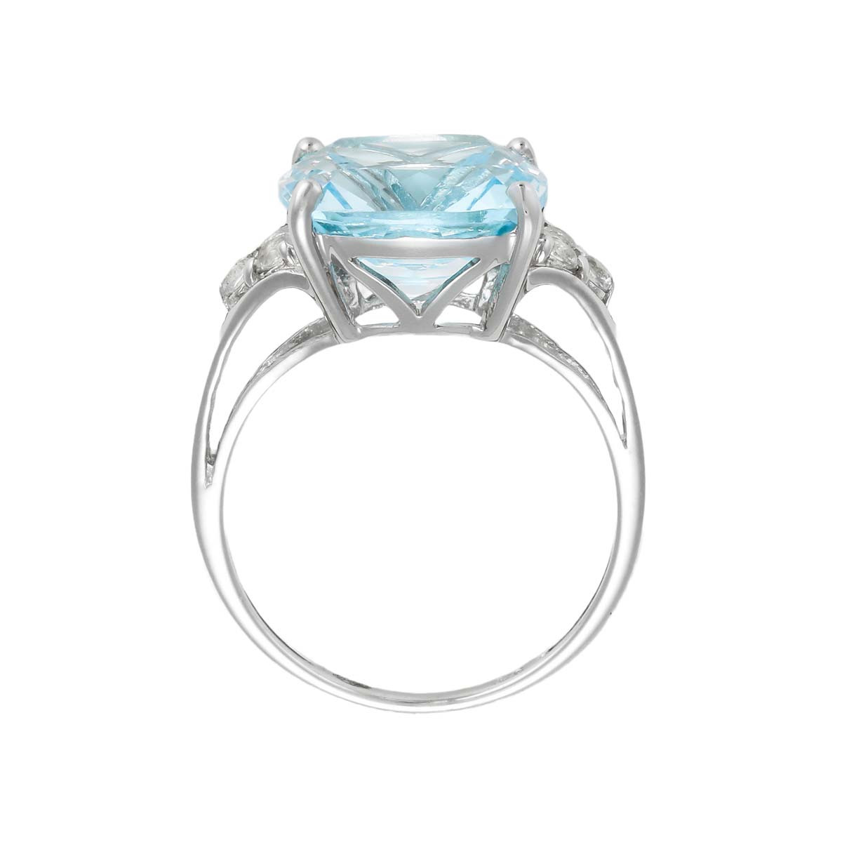Bague "Blue Light" Or et Topazes Bague "Débordante" TW0,24/6 BT7,5/1