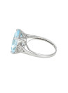 Bague "Blue Light" Or et Topazes