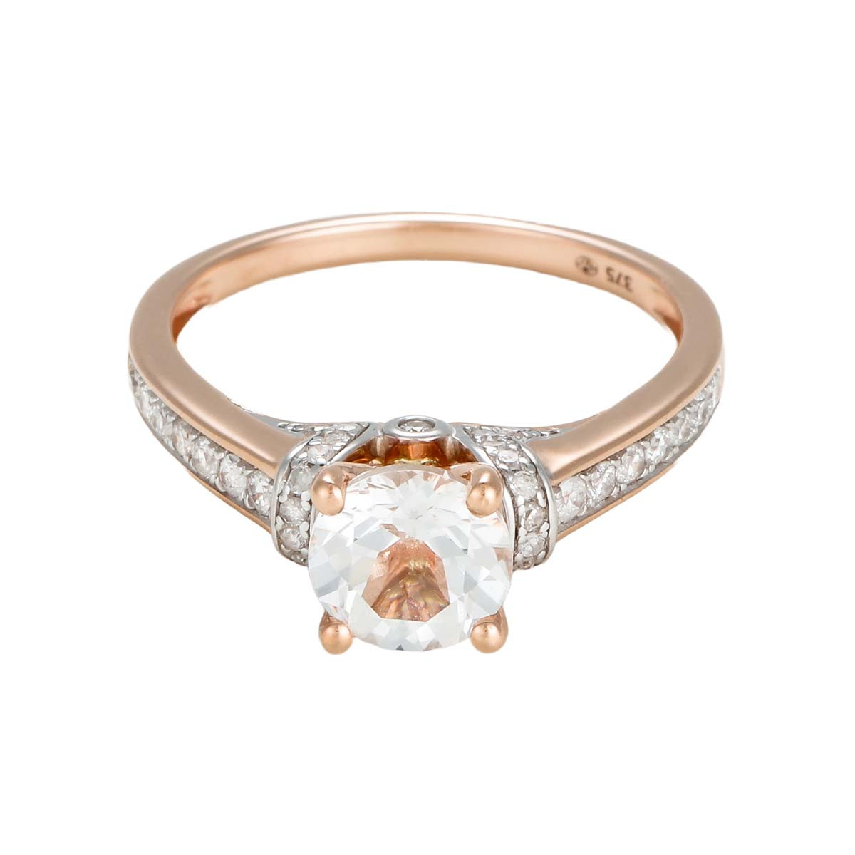 Bague "Chera Topaze" Or et Diamants Bague "Capucine" Or rose et Topaze