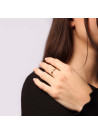 Bague "Dean" Or Jaune et Zirconium