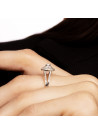 Bague "Darwin Topaze" Or blanc et Diamants