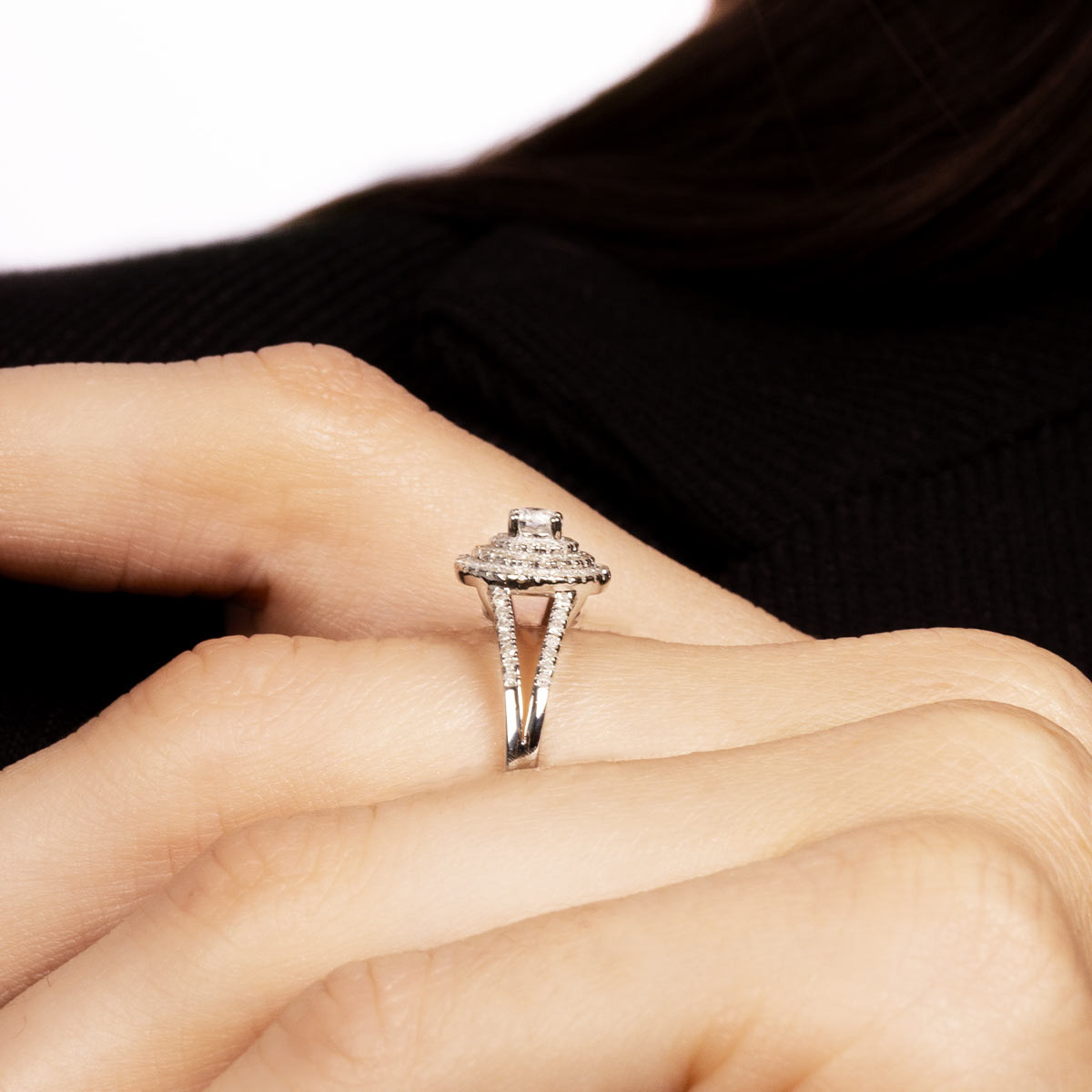 Bague "Darwin Topaze" Or blanc et Diamants Bague "Elora" Or blanc et Diamant