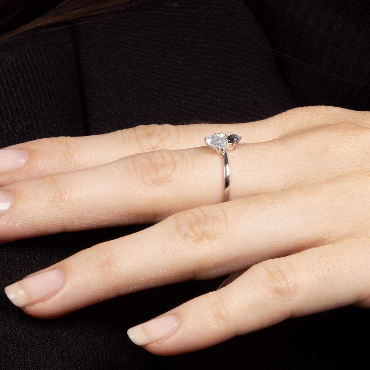 Bague "Barbara Topaze" Or blanc et Diamants