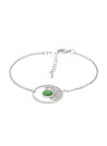 Bracelet Bohème argenté et vert