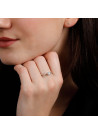Bague "Brillant Lucia" Or blanc et Diamants