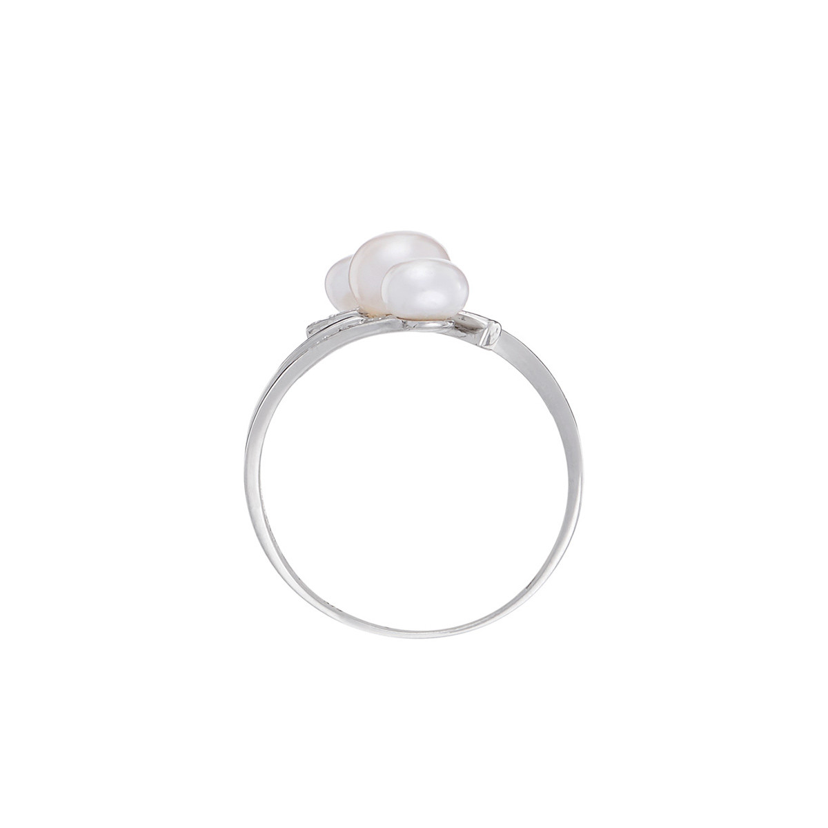 Bague " Justine" Or blanc et Perle