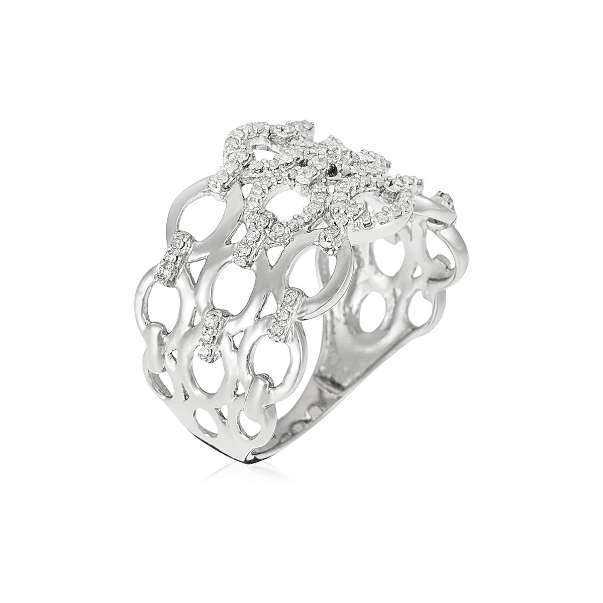 Bague "Nouons nos liens" Or blanc et Diamants Bague " Eléonore" Or blanc et Diamant