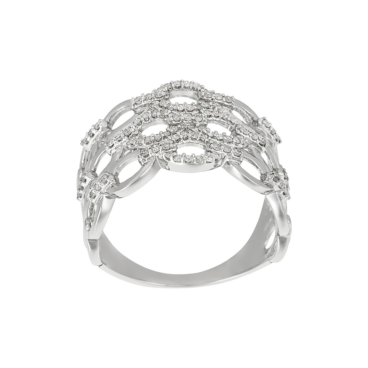 Bague "Nouons nos liens" Or blanc et Diamants Bague " Eléonore" Or blanc et Diamant