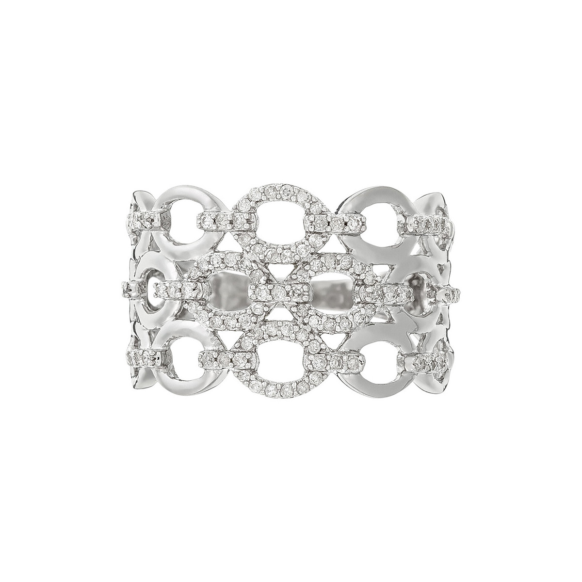 Bague "Nouons nos liens" Or blanc et Diamants Bague " Eléonore" Or blanc et Diamant