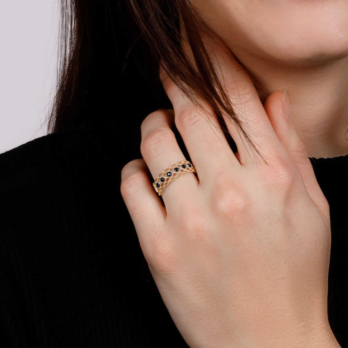 Bague "Pianosa Saphir" Or jaune Bague "Pianosa Saphir" Or jaune
