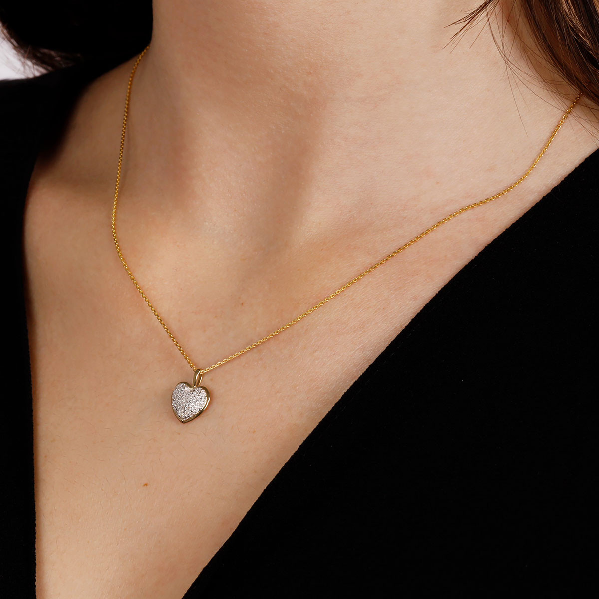 Pendentif Cœur Or et Diamants Pendentif "Cœur éternel" Or et Diamants