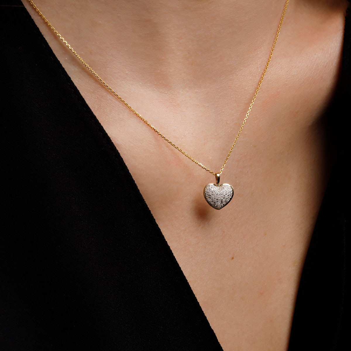 Pendentif Cœur Or et Diamants Pendentif "Cœur éternel" Or et Diamants