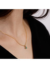 Pendentif Or Jaune et Emeraude