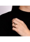 Bague "Jovanni" Quartz rose et Amazonite